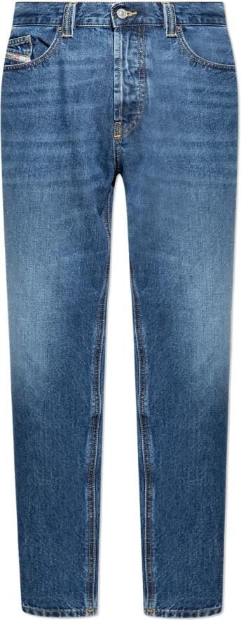 Diesel Klassieke Five-Pocket Jeans met Leren Patch Blue Heren - Foto 18
