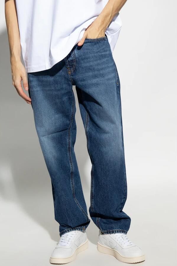 Diesel Klassieke Five-Pocket Jeans met Leren Patch Blue Heren - Foto 10