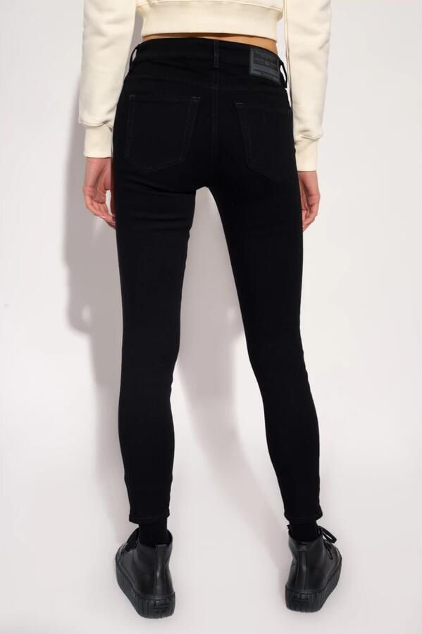 Diesel Skinny Jeans met Metalen Knopen Black Dames - Foto 4