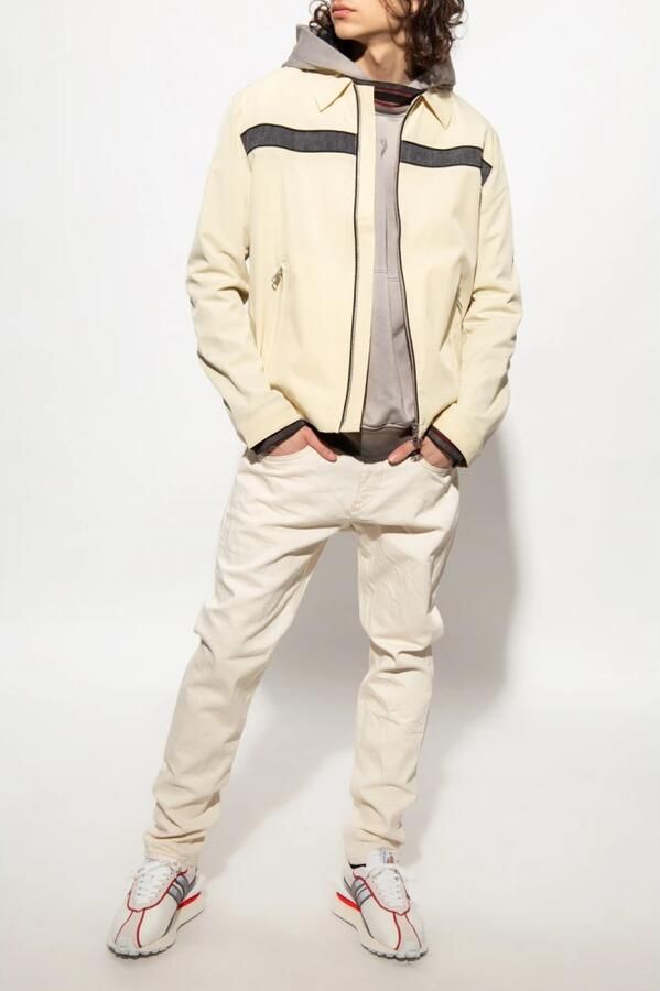 Diesel Slim Fit Beige Katoenen Jeans met Logo Patch White Heren - Foto 4