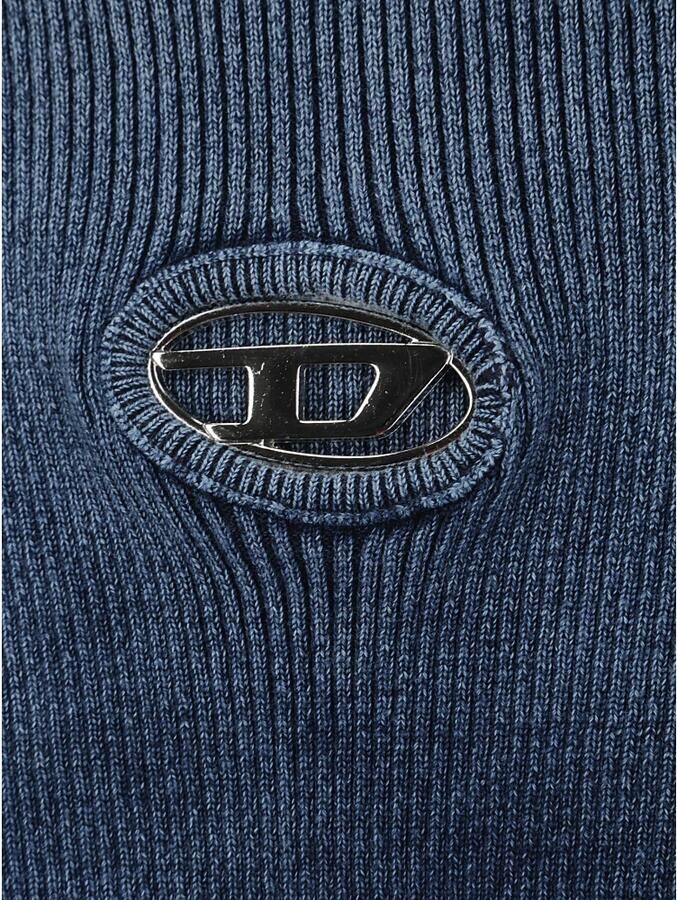 Diesel Blauwe Denim Mouwloze Top met Logo Blue Dames - Foto 2