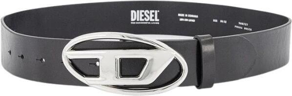 Diesel Italiaanse Leren Riem met Ovaal D Logo Gesp Black Dames - Foto 9