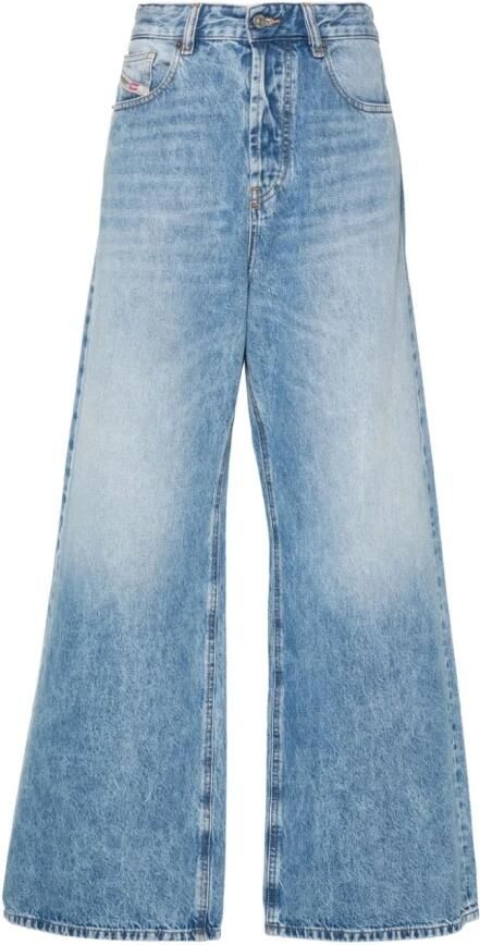 Diesel Blauwe Wijde Pijp Jeans met Losse Pasvorm Blue Dames - Foto 5