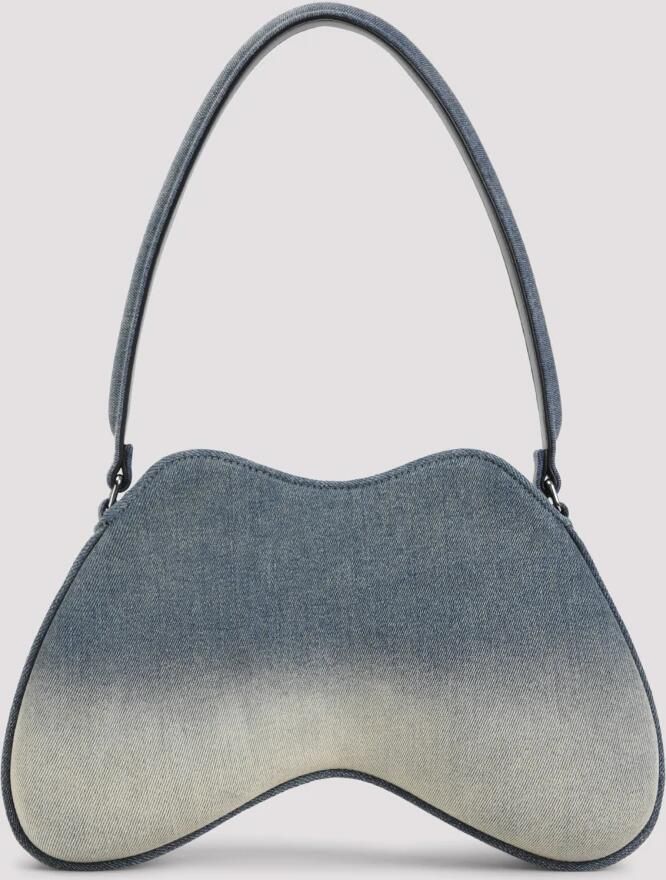 Diesel Grijze Schoudertas met Ovaal D Plaque Gray Dames