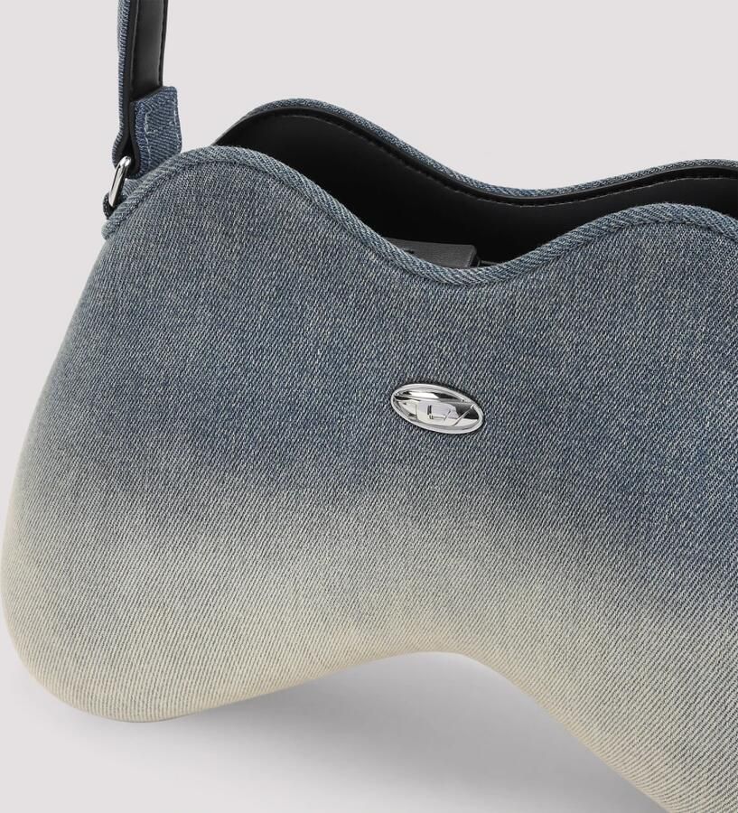 Diesel Grijze Schoudertas met Ovaal D Plaque Gray Dames - Foto 2
