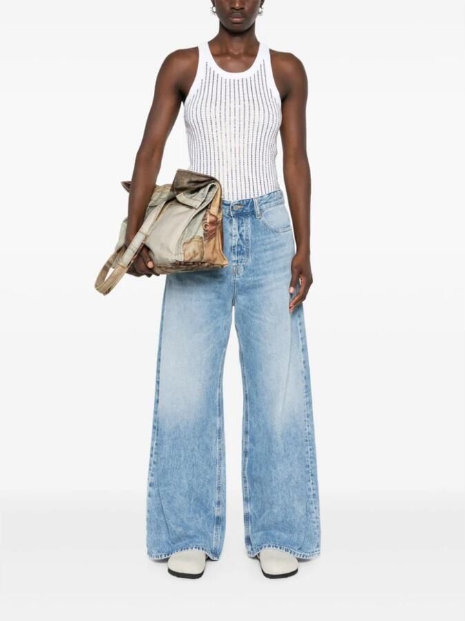 Diesel Blauwe Wijde Pijp Jeans met Losse Pasvorm Blue Dames - Foto 2