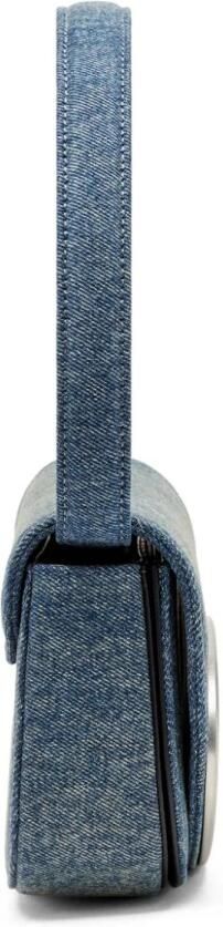 Diesel Leren schoudertas met denim details Blue Dames - Foto 8
