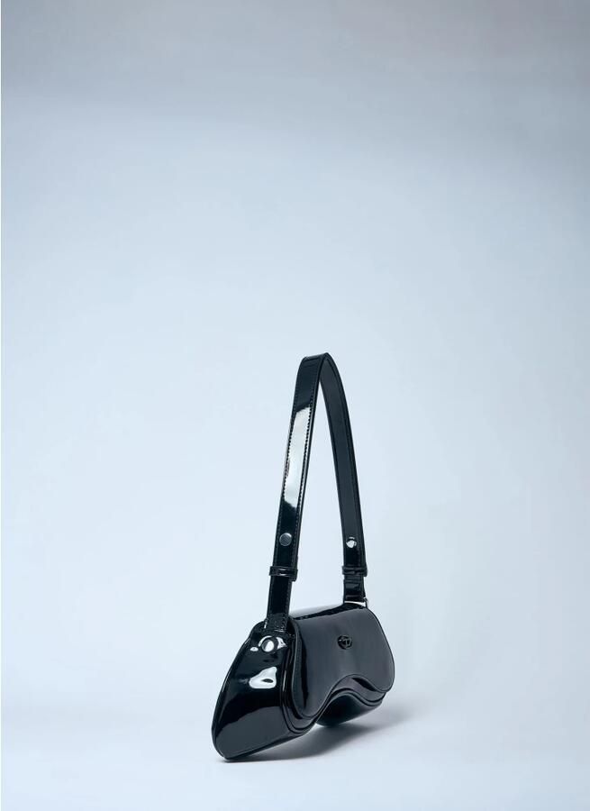 Diesel Zwarte schoudertas met ovaal D-logo Black Dames - Foto 4