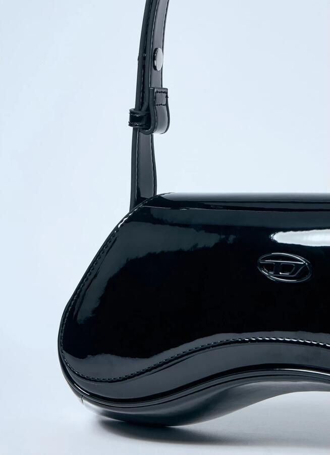 Diesel Zwarte schoudertas met ovaal D-logo Black Dames - Foto 5