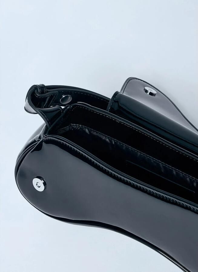 Diesel Zwarte schoudertas met ovaal D-logo Black Dames - Foto 7