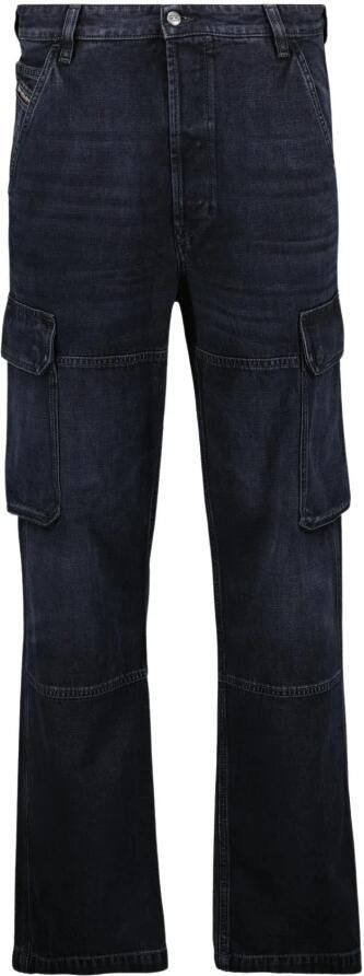 Diesel Denim Cargo Jeans Lente-Zomer 2025 Black Heren - Foto 10