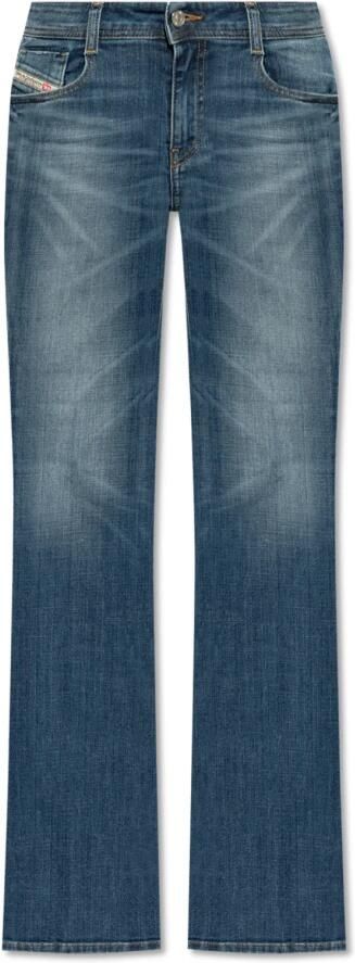 Diesel Blauwe Gewassen Denim Broek Blue Dames