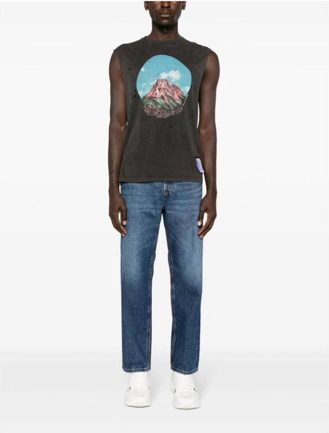 Diesel Klassieke Five-Pocket Jeans met Leren Patch Blue Heren - Foto 5