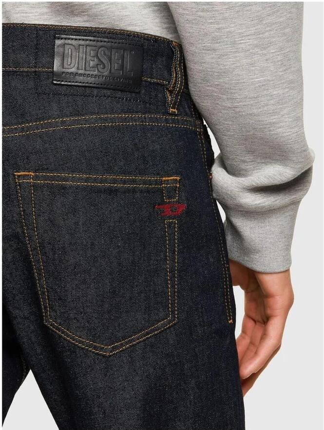 Diesel Donkerblauwe Denim Jeans met Logopatch Blue Heren - Foto 5
