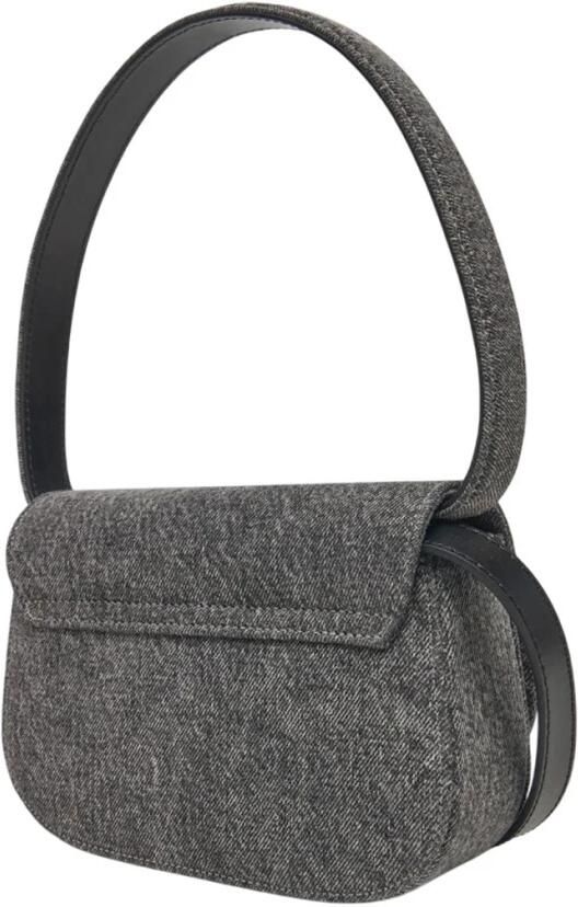 Diesel Gestructureerde schoudertas met leren details Black Dames - Foto 12