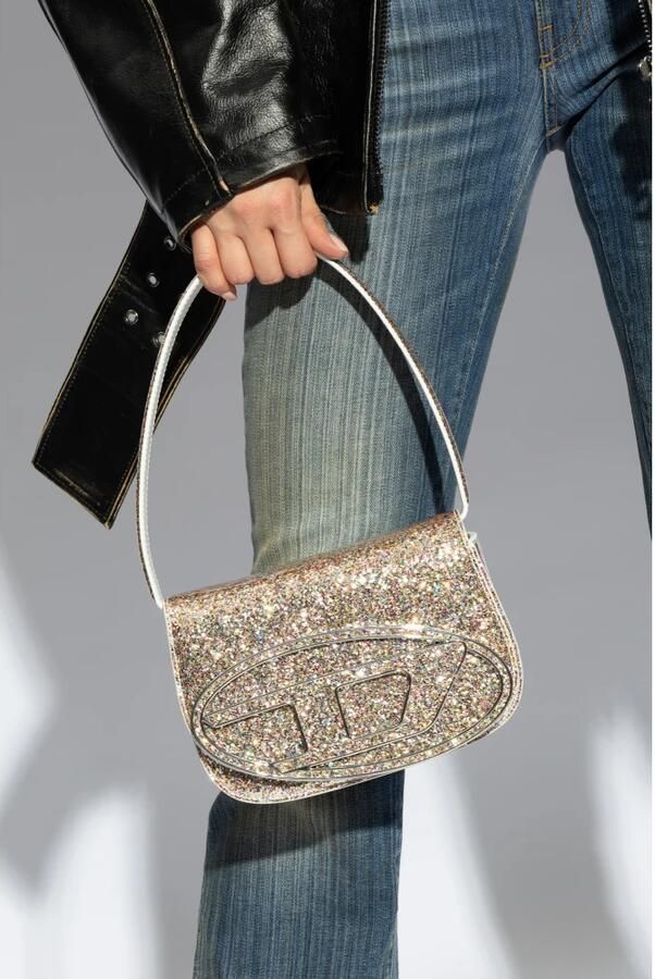 Diesel Shoppers Glitter Effect Shoulder Bag in goud - Foto 5