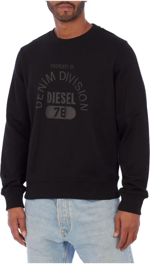 Diesel Grafische Print Ronde Hals Sweater Black Heren - Foto 4