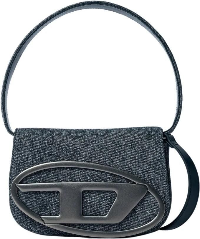 Diesel Gestructureerde schoudertas met leren details Black Dames - Foto 10