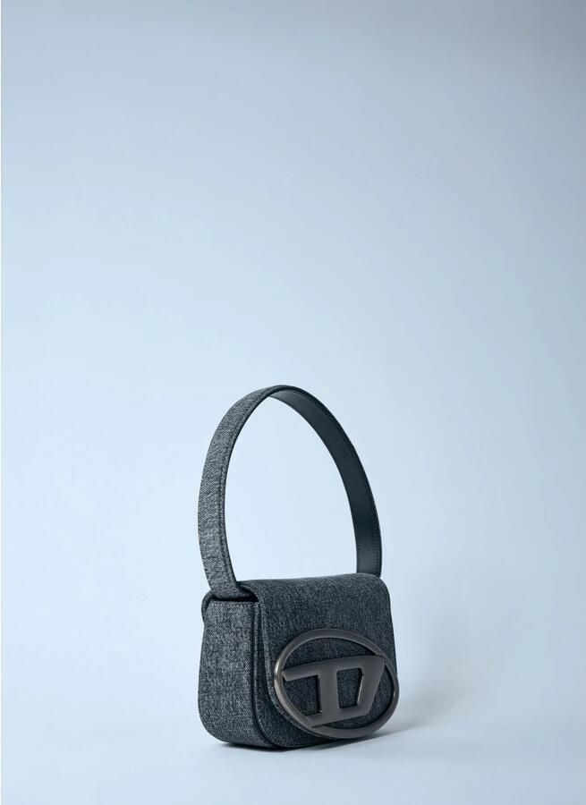 Diesel Gestructureerde schoudertas met leren details Black Dames - Foto 4