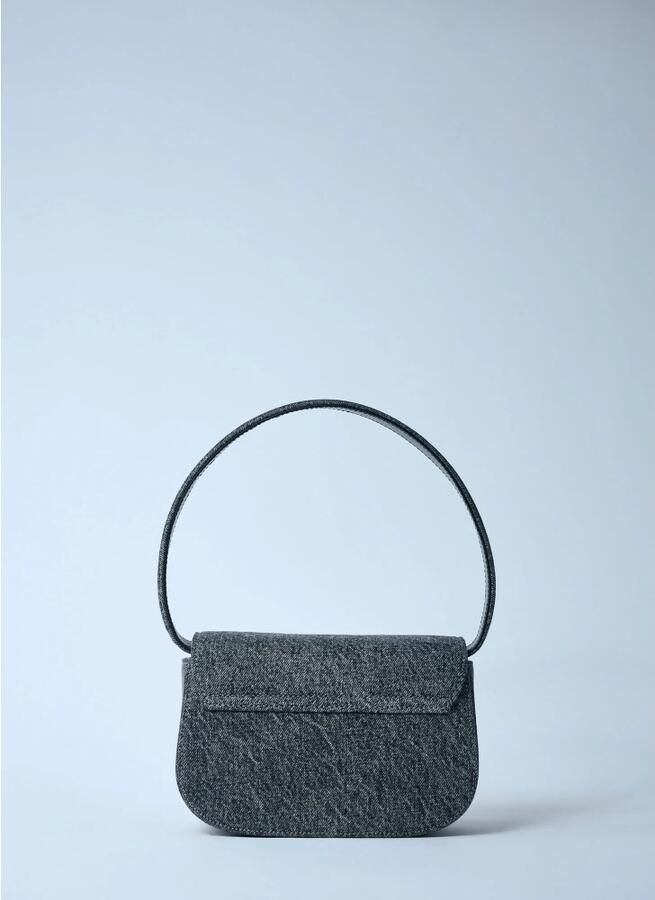 Diesel Gestructureerde schoudertas met leren details Black Dames - Foto 5