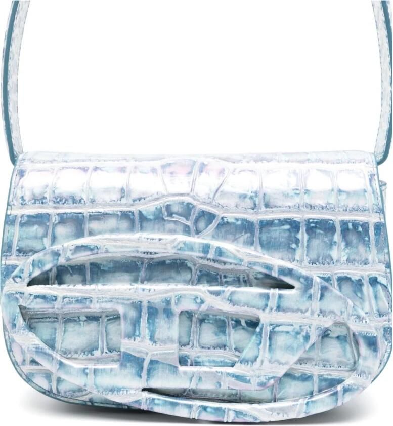 Diesel Hobo bags 1Dr Shoulder Bag Leather Blue in blauw - Foto 2