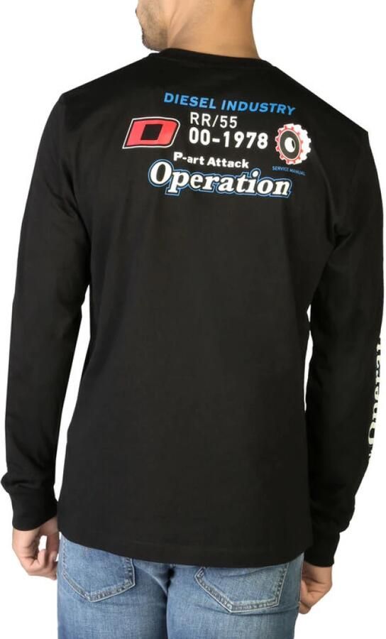 Diesel Heren Sweatshirt met Lange Mouwen T-Diegos LS K25_0grai Zwart Heren - Foto 2