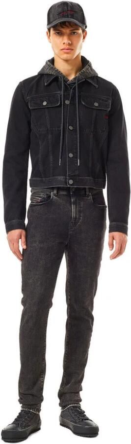 Diesel Hoge taille skinny jeans met ritssluiting Black Heren - Foto 12