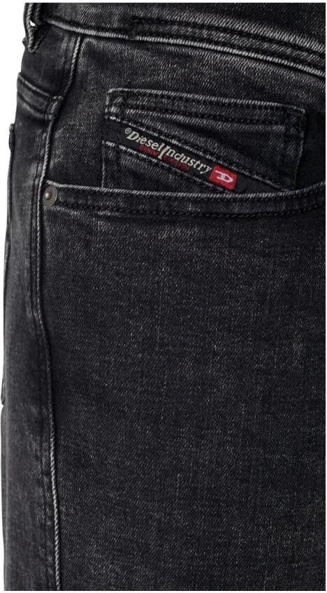 Diesel Hoge taille skinny jeans met ritssluiting Black Heren - Foto 6