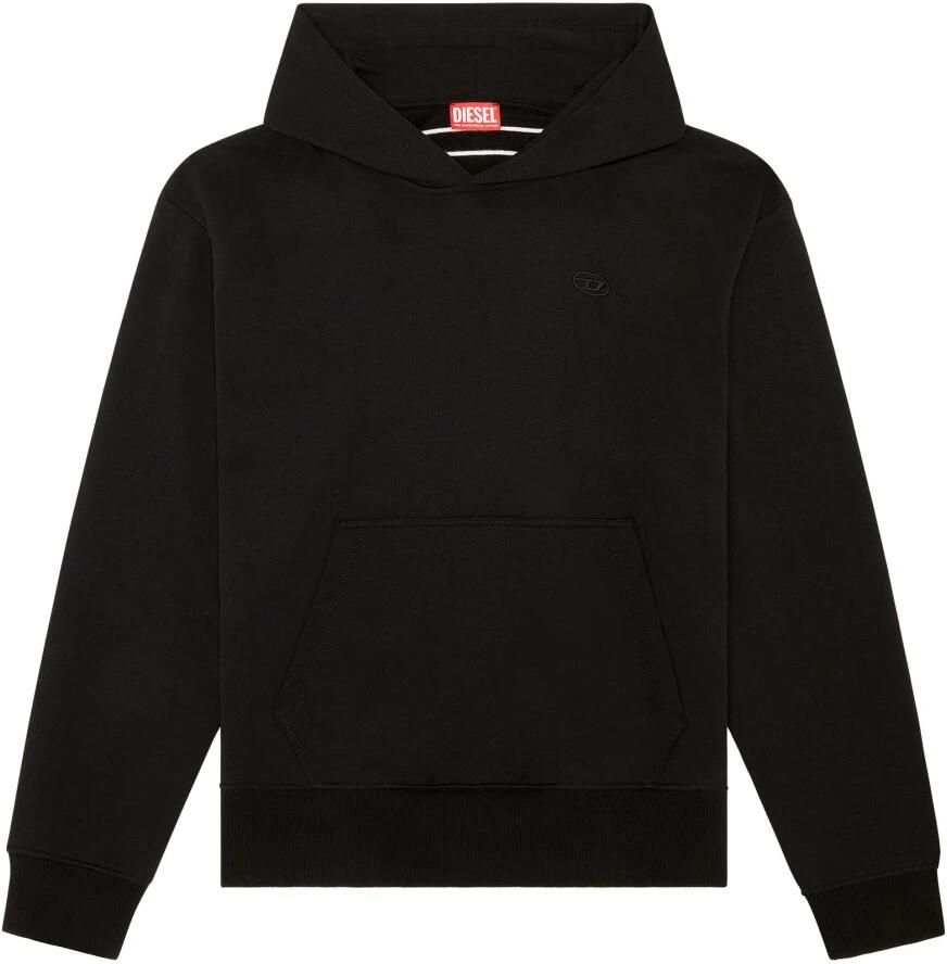 Diesel Zwarte katoenen hoodie met maxi logo Zwart Heren - Foto 3