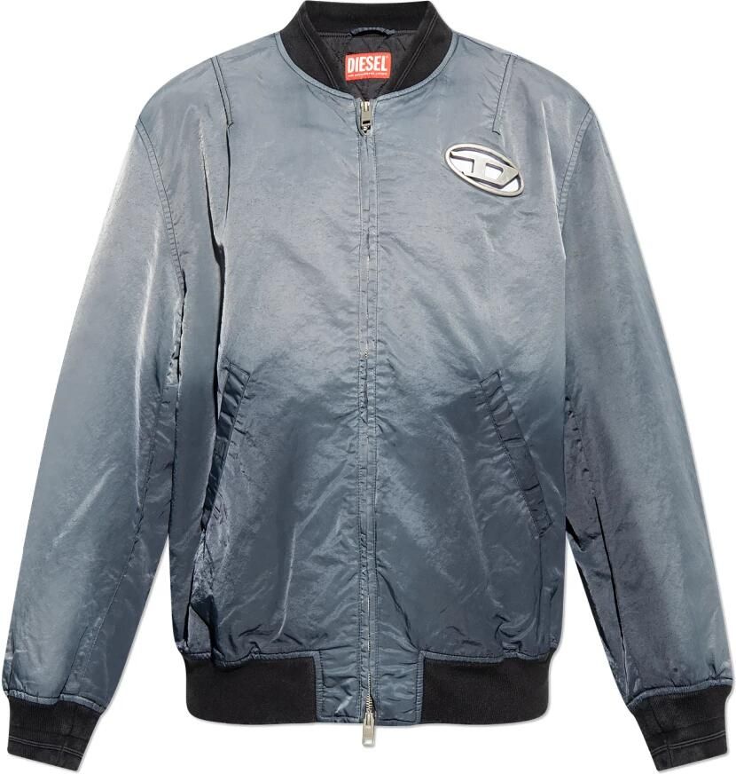 Diesel Zwarte Bomberjack met Gouden Accenten Black Heren - Foto 6