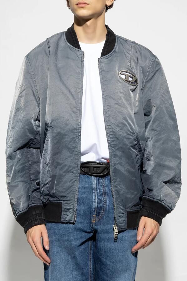 Diesel Zwarte Bomberjack met Gouden Accenten Black Heren - Foto 5