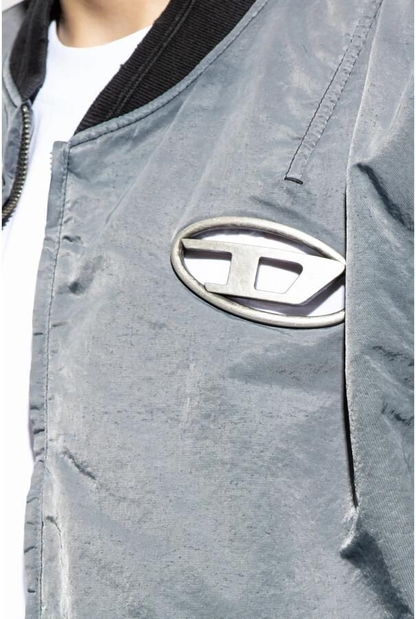 Diesel Zwarte Bomberjack met Gouden Accenten Black Heren - Foto 3