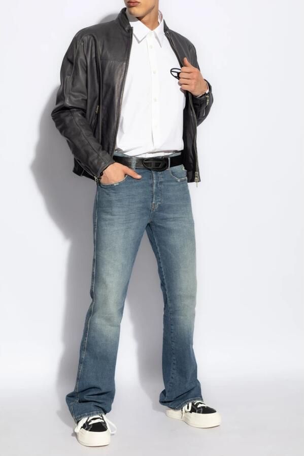 Diesel Witte Lange Mouwen Poplin Shirt met Geborduurd Logo White Heren - Foto 3