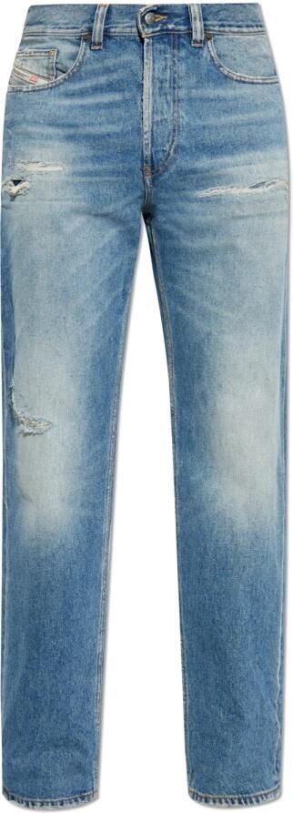 Diesel Vintage Blauwe Straight Cut Jeans Blue Heren - Foto 8