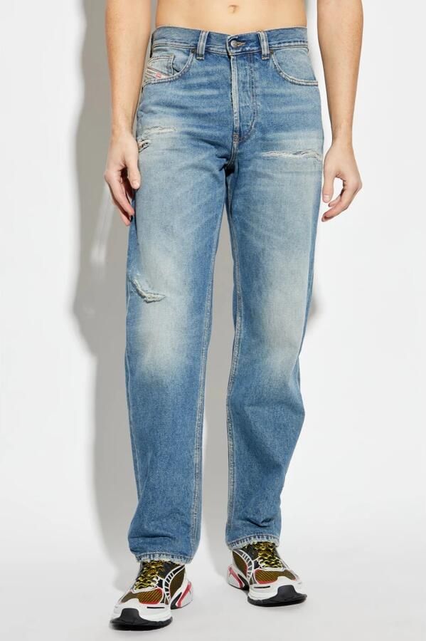 Diesel Vintage Blauwe Straight Cut Jeans Blue Heren - Foto 4