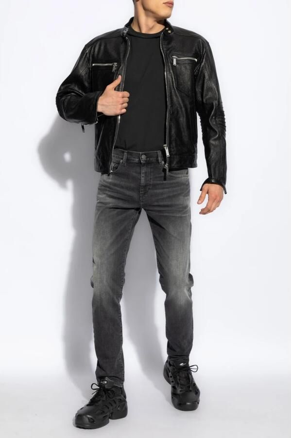 Diesel Zwarte Katoenen Denim Jeans Regular Fit Black Heren - Foto 3