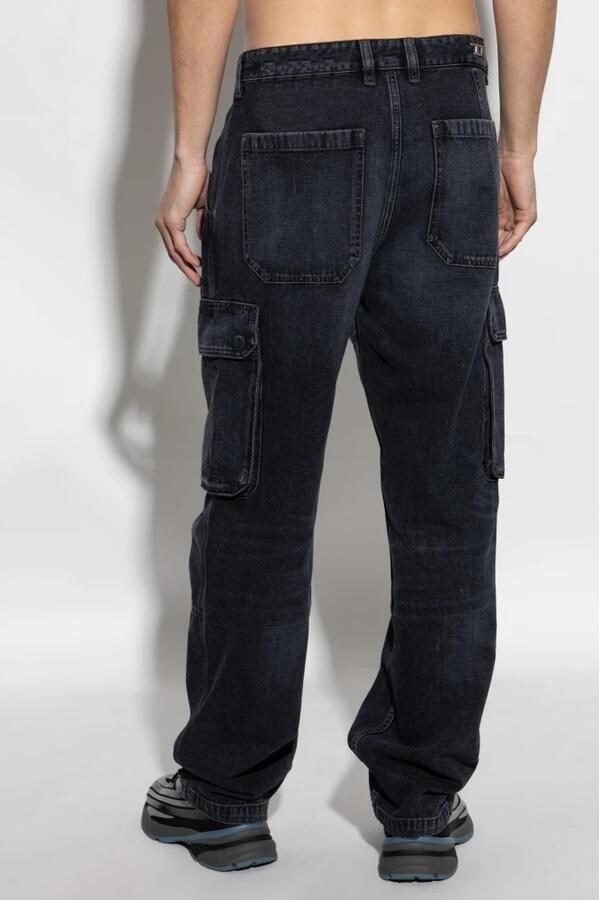 Diesel Denim Cargo Jeans Lente-Zomer 2025 Black Heren - Foto 5