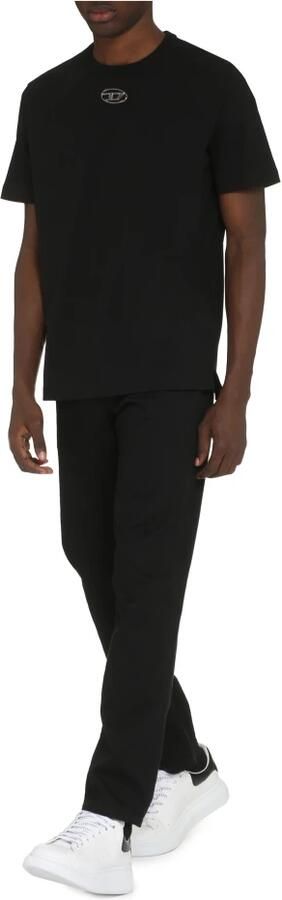 Diesel Zwarte Katoenen Sweatshirt met Zilveren Ovaal Black Heren - Foto 8