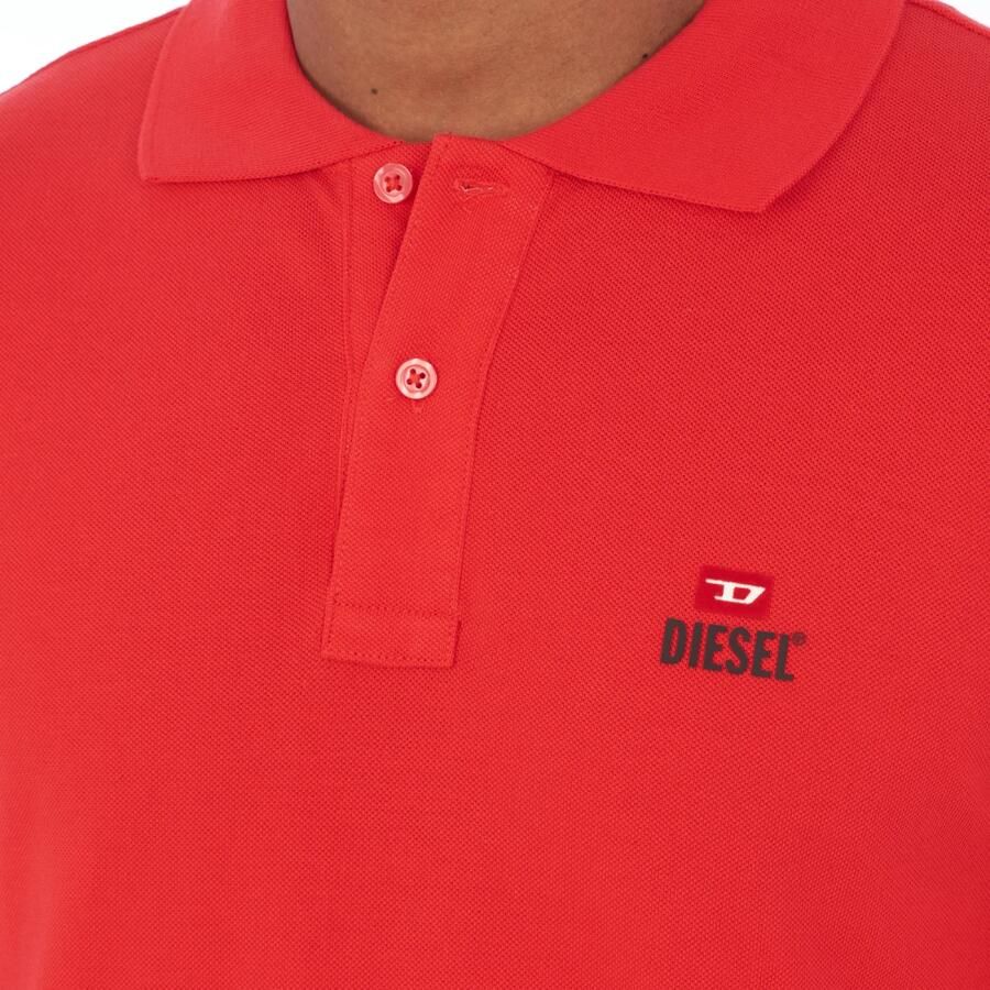 Diesel Klassiek poloshirt met korte mouwen Red Heren