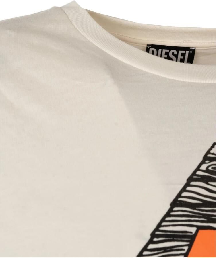 Diesel Klassieke Ronde Hals T-Shirt Beige Heren - Foto 2