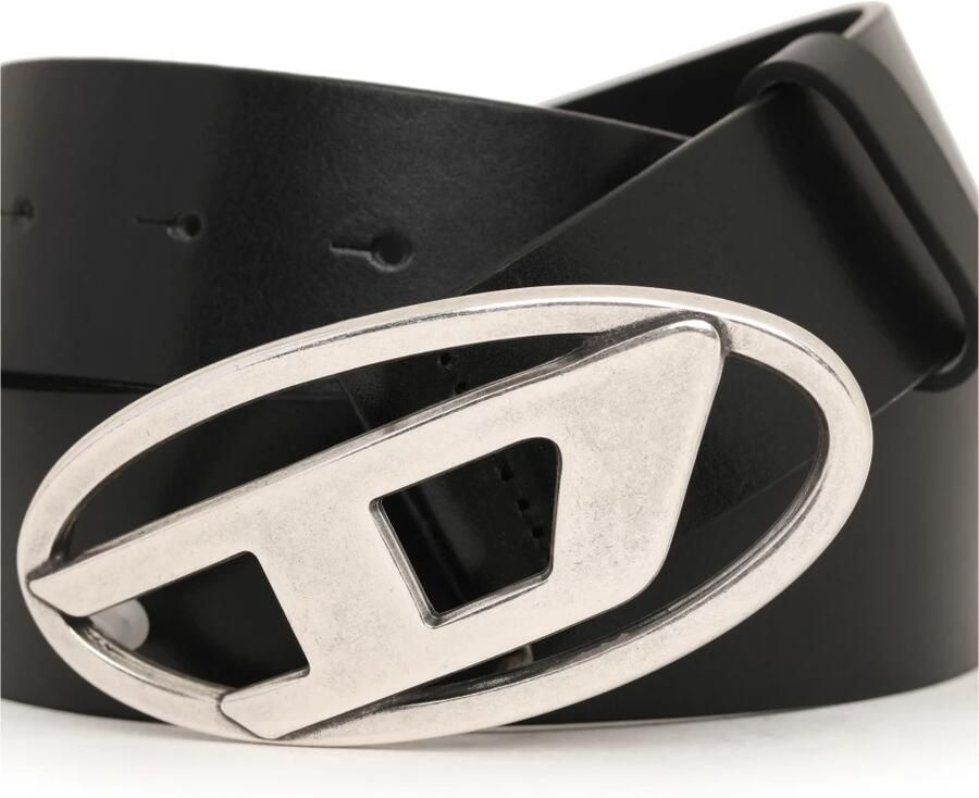 Diesel Zwarte Leren Riem Stijlvol Uniseks Accessoire Black Unisex - Foto 2