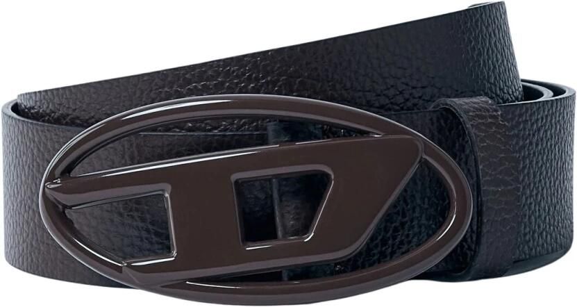 Diesel Ovale D-Logo Donkerbruine Riem Brown Dames - Foto 4