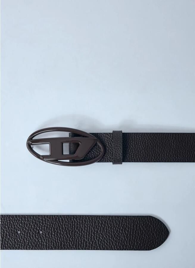 Diesel Ovale D-Logo Donkerbruine Riem Brown Dames - Foto 3