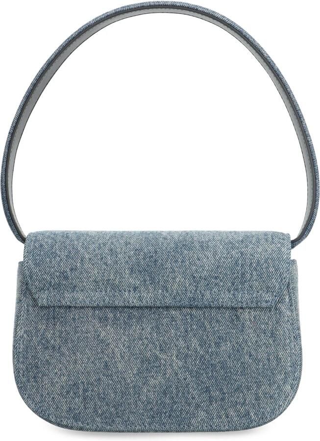 Diesel Leren schoudertas met denim details Blue Dames - Foto 2