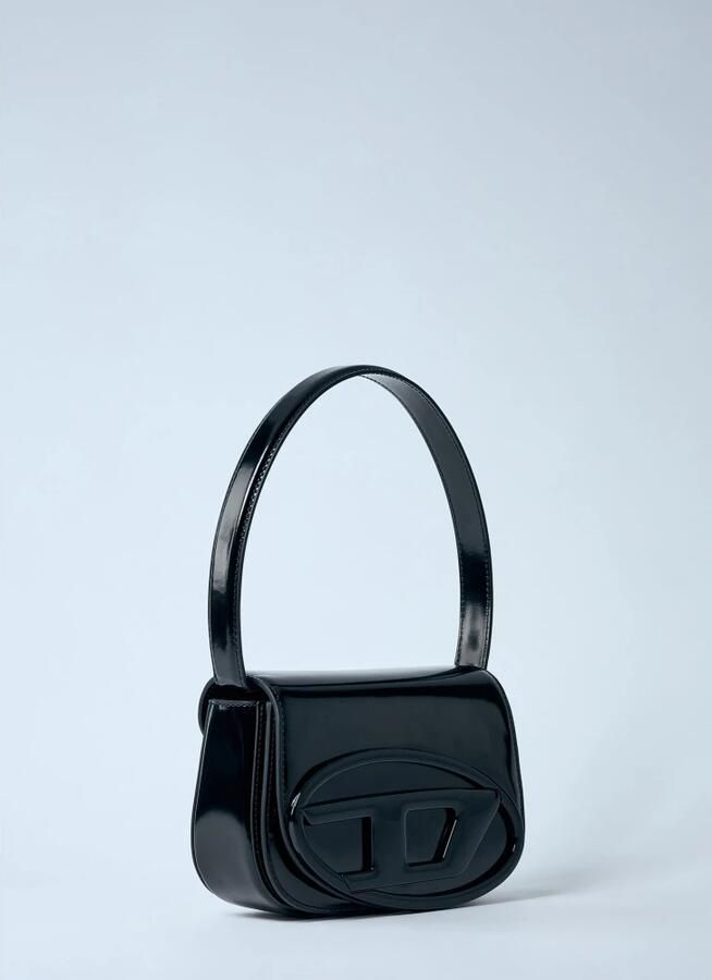 Diesel Zwarte leren schoudertas Magnetische sluiting Black Dames - Foto 7