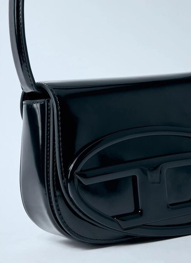 Diesel Zwarte leren schoudertas Magnetische sluiting Black Dames - Foto 9