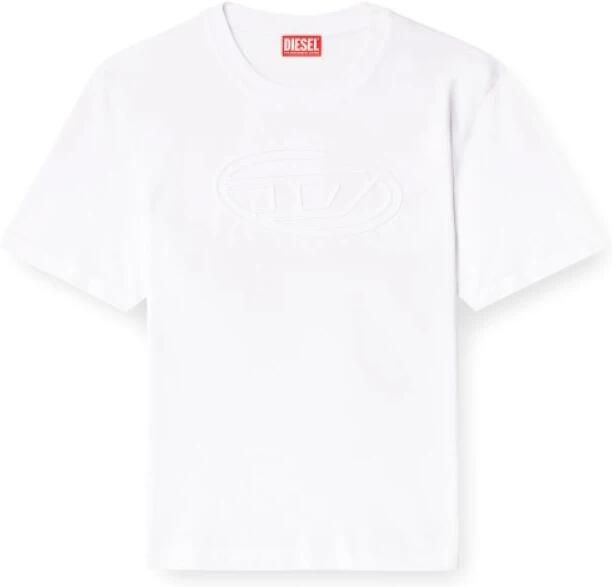Diesel Geëmbosseerd Ovaal Logo Crew-neck T-shirt White Heren - Foto 5