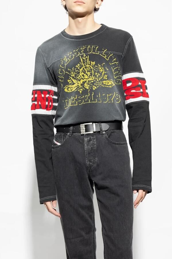 Diesel Omkeerbare Leren Riem voor Heren Black Heren - Foto 2