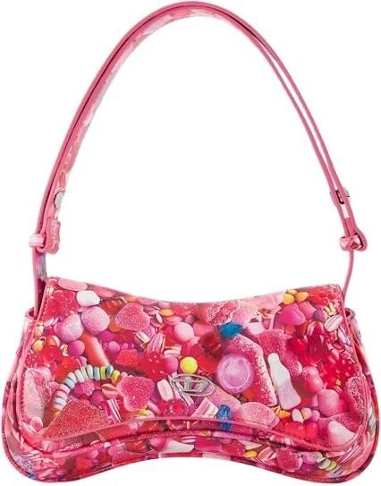Diesel Play Pink Handtas met Grafische Print Pink Dames
