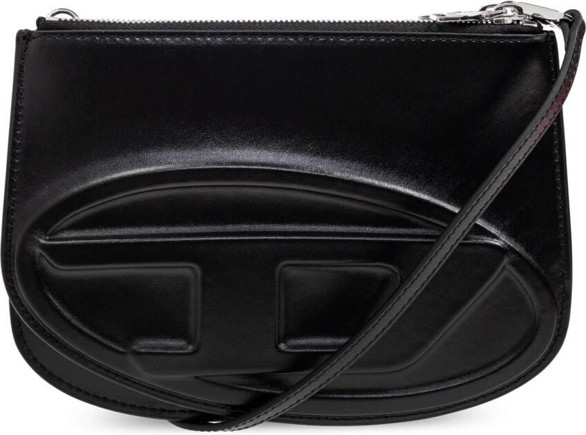 Diesel Hobo bags 1Dr Twin Shoulder Bag Leather Black in zwart - Foto 2